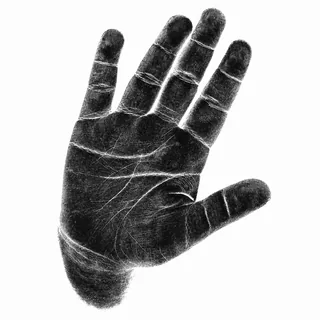 High contrast handprint